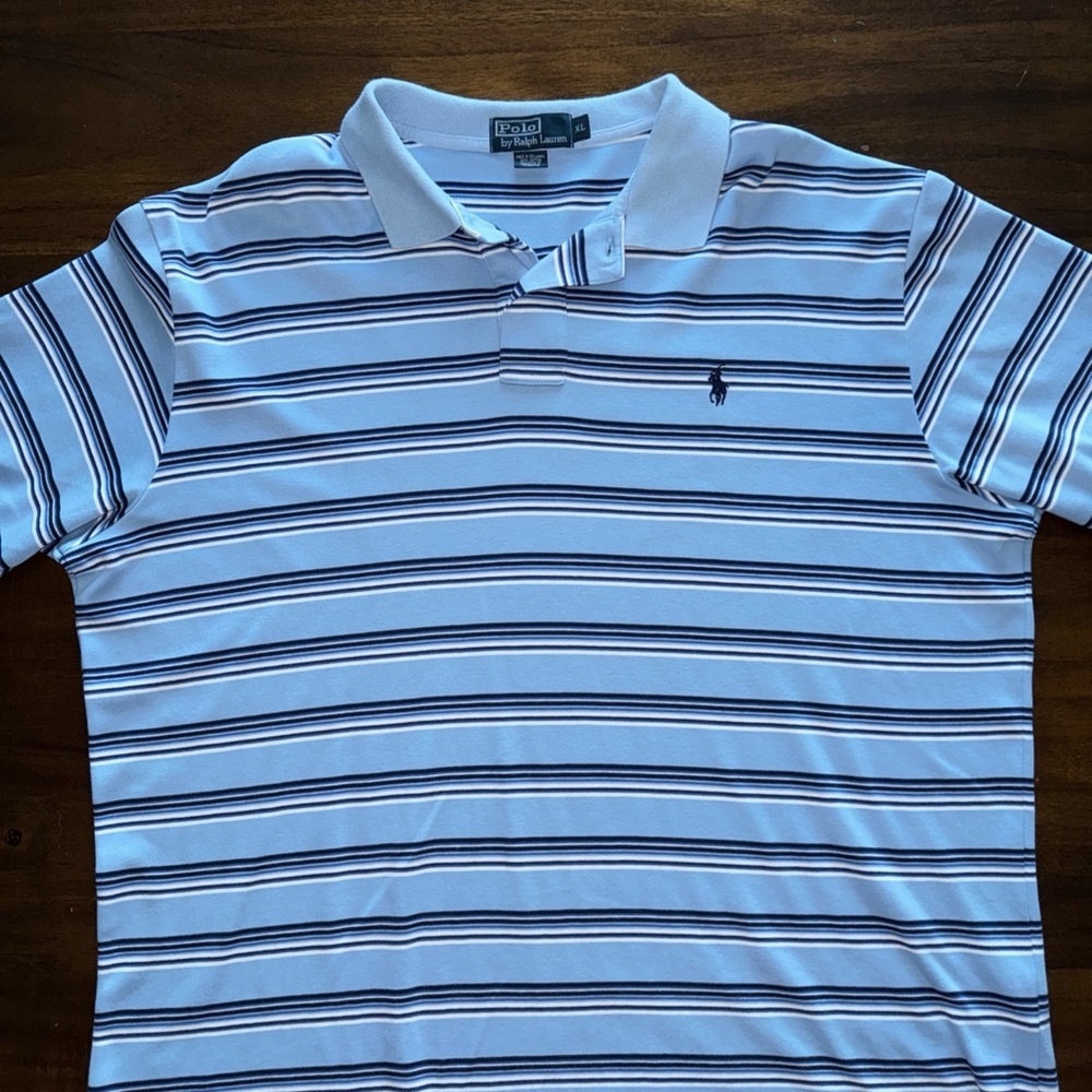 Polo Ralph Lauren S/S Polo Shirts Mens XL Lot of 3 Red Blue Striped Golf Cotton - Picture 11 of 15